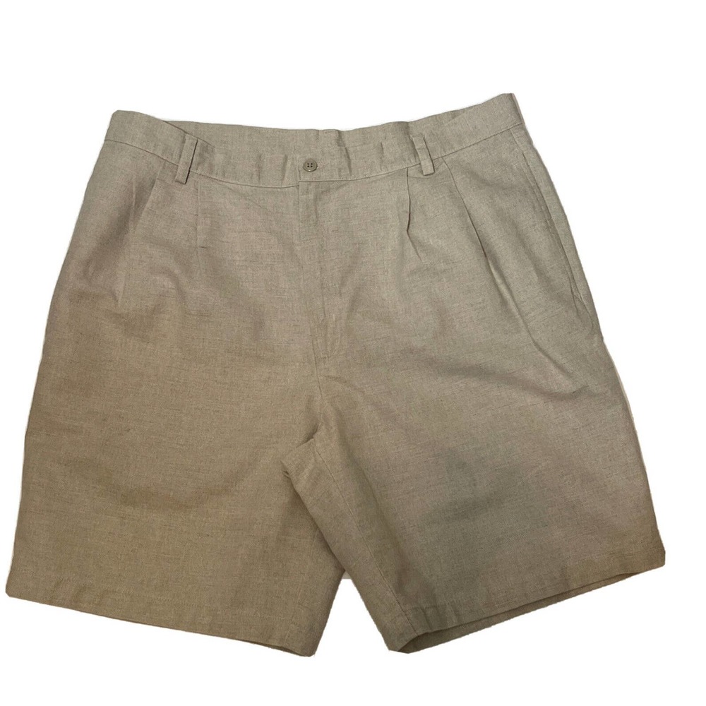 DOCKERS Recode Men’s 38 Linen Cotton Shorts Tan